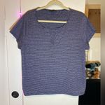J.Crew Navy & White Striped Split-Neck Cotton T Shirt XXL EUC Photo 0