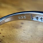 Natural Aquamarine Sterling Silver Ring Size 8 Photo 5