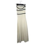 Commense Knotted Tube Midi Sweater Dress Cream Black Coquette Dress XS NEW Photo 3