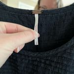 Free People  Black Puff Sleeve Tunic Blouse Photo 4