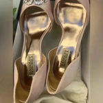 Badgley Mischka Embellished Peep Toe D'orsay Heel Pumps 9.5M Photo 5