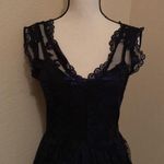 Madison Marcus Black With Metallic Blue Lace Overlay Dress Size XS Extra Small Photo 1