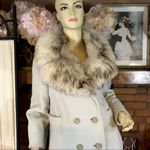 VINTAGE CIRCA 1970'S SABRINA GRAY WOOL W/FOX FUR COLLAR COAT (S) Photo 6