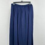 Caslon Nordstrom Linen Blend Maxi Skirt Elastic Waist Pockets Navy Blue Casual Photo 1
