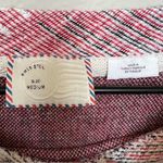 Anthropologie  Postmark Soundwaves Sweater Size Medium 3/4 Length Sleeves Red Photo 12