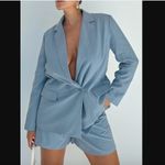 Princess Polly Sazan Light Blue Relaxed Fit Blazer 2 Photo 5