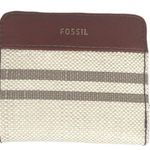 Fossil Neutral Stripes Madison Bifold Cream Brown Photo 0