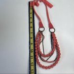 Fossil Bohemian Orange Coral Fabric 4-Strand Adjustable Statement Necklace 🌈 Photo 5