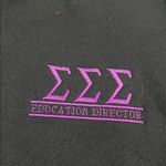 Gildan Black Sweatshirt with Purple Tri Sigma Letters Photo 1