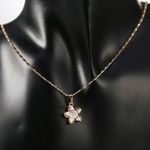 Diamond Necklace & Earring Set 4 Piece Set NEW Gold Photo 2