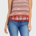 Sunday in Brooklyn Evereve Desert Stripe Tiered Tassel Tank Top S Anthropologie Photo 0