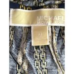Michael Kors Womens True Navy Chained Equestrian Pullover Blouse Size M Photo 4