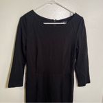 Gap  Ponte Sheath Dress Black 3/4 Sleeve Boatneck 6 Photo 2