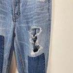 American Eagle Woman's Sz 6 Vintage Hi- Rise Slim Patchwork Button Fly Jeans Photo 3