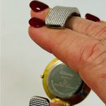 Disney Mickey Mouse Silver & Gold Tone Cuff Bangle Wristwatch NEEDS BATTERY Photo 9