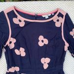 Boden Navy Dress with pink flowers sz 6 floral office business casual summer Blue Photo 2