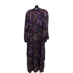 Natori Long Housecoat Dress Purple Floral Kimono Sleeve M Photo 1