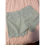 Lilly Pulitzer Buttercup Shorts Women's Size 2 Scalloped Hem Aqua Blue Photo 3