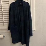 NYDJ  open front cardigan size Medium long cool colors pockets Photo 5