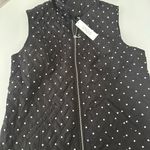 Chico's Black and White Polka Dot Quilted Vest Photo 1