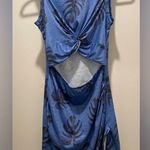 Amazon BTFBM Blue Summer Tropical Leaf Bodycon Cutout Sleeveless Mini Dress - S Photo 6