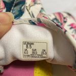 Vans  floral casual canvas white,pink,green sneakers Photo 6