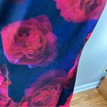 Slny New Navy Off Shoulder MIDI Dress Bold Red Pink Floral Print 8 cocktail party Photo 2