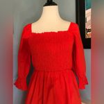 NWT Orange Smocked Knee Photo 1