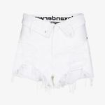 Alexander Wang  White Distressed Jean Shorts Photo 7