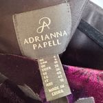 Adrianna Papell  Velvet Burnout Dress Low Back Iridescent Purple Corporate Goth 6 Photo 7