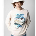 Zadig & Voltaire Judy Photoprint Cake Sweatshirt ivory crew neck sweater size XS Photo 0