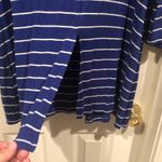 Molly & Isadora blue with white stripes long sleeve tunic sized 1X Photo 4