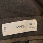 Mango  Pleated Trouser Pants Women’s High Waist Slant Pocket Gray Size 4 Photo 2