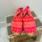 Soludos Malhia Kent plaid bright boho espadrilles shoes size 9 pink oran… Photo 2
