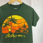 Four Seasons Bahamas Small Palm Trees Vacation Earth Tone Boho Graphic Tee Green Photo 4