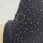 St. John  Black Mock Neck Rhinestone Top Photo 4