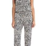 Ella Moss  Kona Jumpsuit XS Beige Black Batik Print Hawaii Photo 0