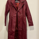 Badgley Mischka  lamb leather trench coat  Photo 0