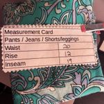 Belle By Kim Gravel Womens Capri Pants Size 1XP Boho Paisley Floral Drawstring Green Photo 11