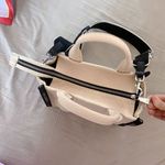 Marc Jacobs  Tote shoulder Bag Beige Black logo Canvas zipper Photo 8