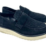 Vince Zola Black Suede & Sherpa Platform Loafers Size 9 Photo 0