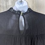 Entro Black Flowy Dress – Size Small – Crochet lace Neckline Boho Chic Casual Photo 7