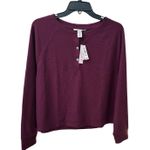 Victoria's Secret NWT Victoria Secret Top Womens XS Sweater Lounge Shirt Long Sleeve Henley FF11-3 Photo 0