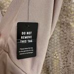 EXPRESS Tan Shiny Stretchy Wrap Front Halter Tie Neck Bodysuit Medium NWT Photo 5