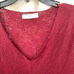 Urban Outfitters  burgundy V neck short sleeved top Photo 3