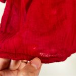 Lucky Brand Boho Ren Faire Cotton Top With Embroidery and Tasseled Drawstrings Photo 5