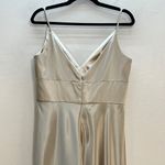 Jenny Yoo  Brenna V-Neck Waistline Satin Dress Photo 6