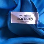 River Island Blue Frilly Crepe 3/4 Sleeve Sheer Midi Dress Photo 5