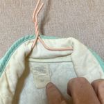 FINAL MARKDOWN Vintage Cream Quilted bed jacket with Red Rose Embroidery 32 Photo 4