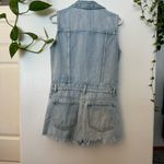 ZARA Denim Cotton  Classic Sleeveless Romper Sz M Photo 5
